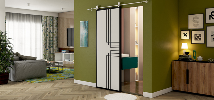 sliding bathroom door installation in Golden Glades
